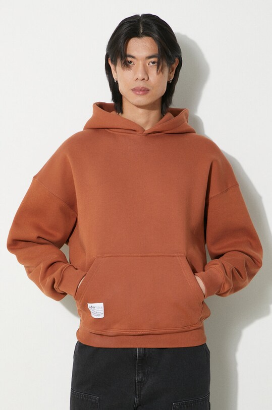 Îmbrăcăminte Alpha Industries bluză Logo BP Hoody 146336 maro