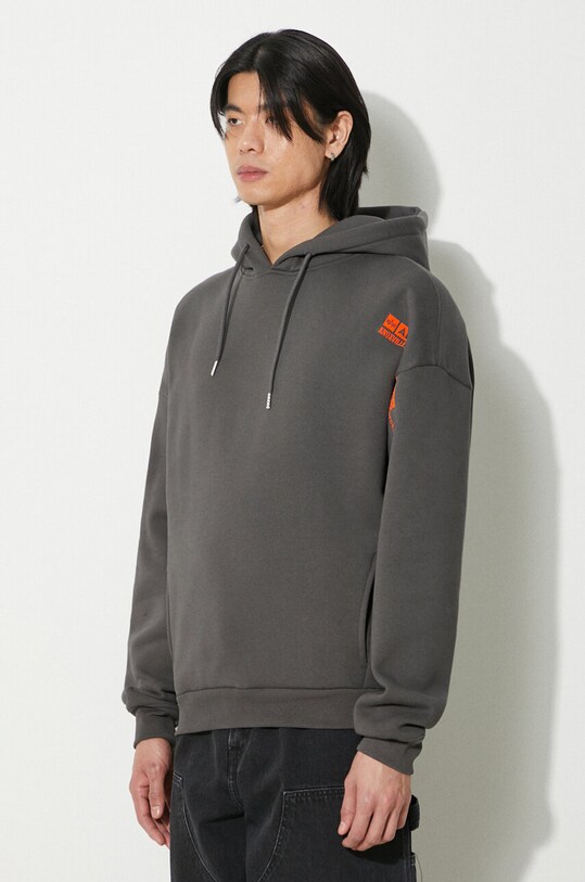 Mikina Alpha Industries Flock Logo Hoody sivá 146340.