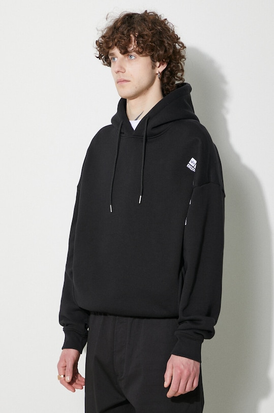 Alpha Industries sweatshirt Flock Logo Hoody black 146340.
