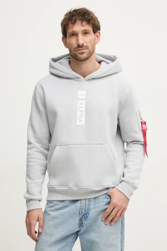 Alpha Industries bluza PP Hoody print gri 146338