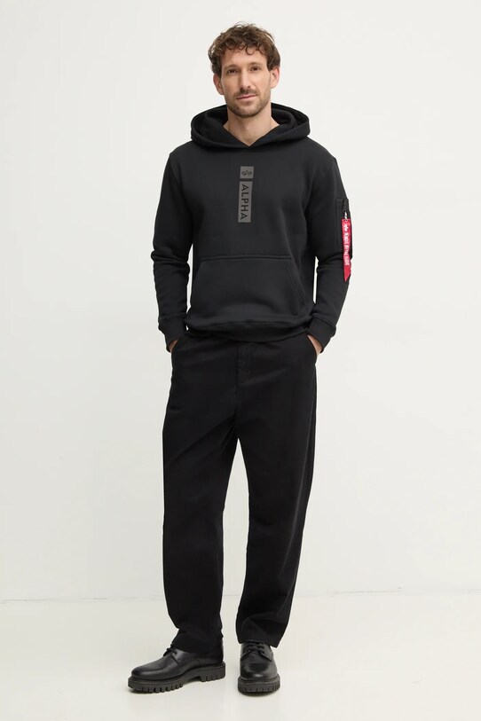 Alpha Industries felpa PP Hoody 146338 nero SS25