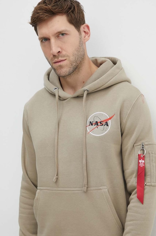 Mikina Alpha Industries NASA Orbit Hoody béžová 146339.