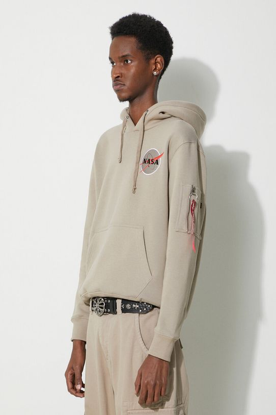 Dukserica Alpha Industries NASA Orbit Hoody bež 146339.