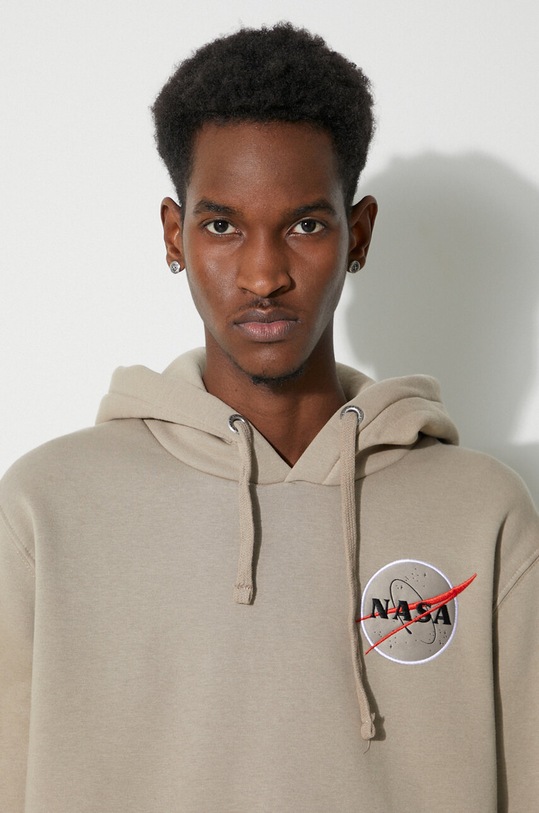 Mikina Alpha Industries NASA Orbit Hoody 146339. béžová