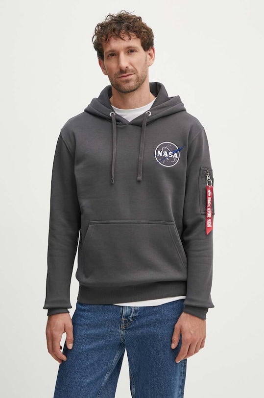 Alpha Industries bluza NASA Orbit Hoody 146339. szary AW24