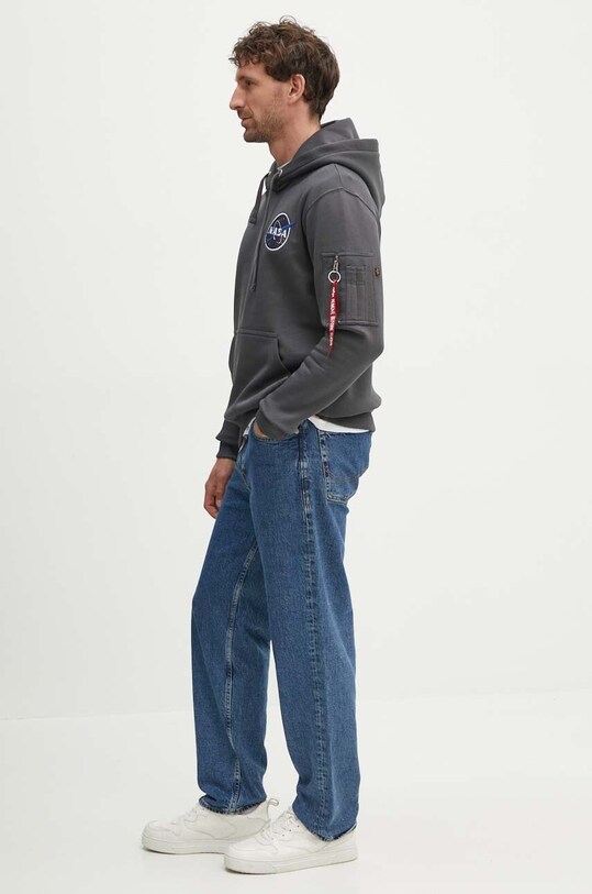 Îmbrăcăminte Alpha Industries bluză NASA Orbit Hoody 146339. gri