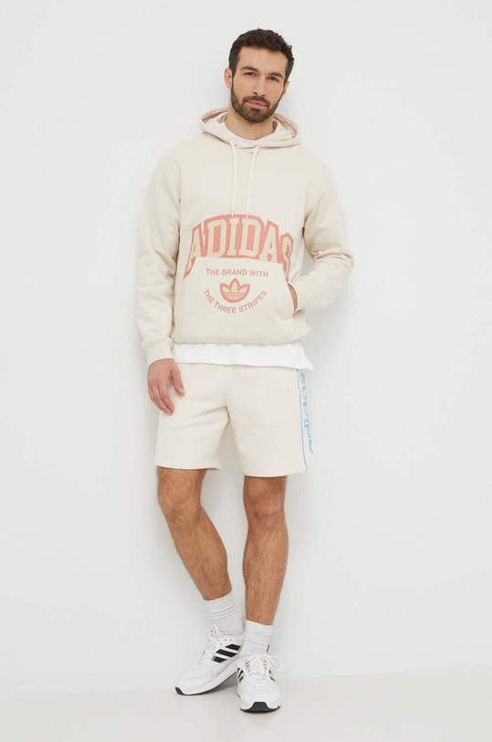 Кофта adidas Originals с капюшоном бежевый IS0239