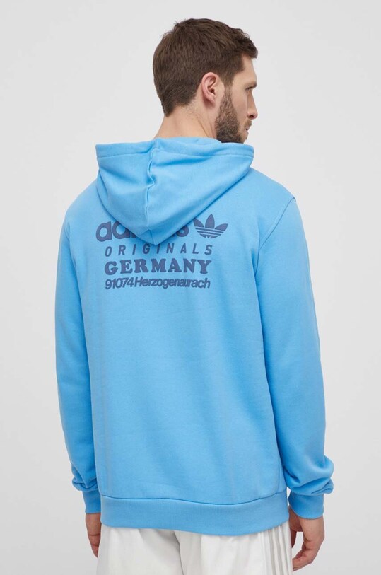 Îmbrăcăminte adidas Originals hanorac de bumbac IS3317 albastru
