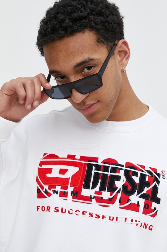 Diesel bluza bawełniana biały A12150.0IAJH