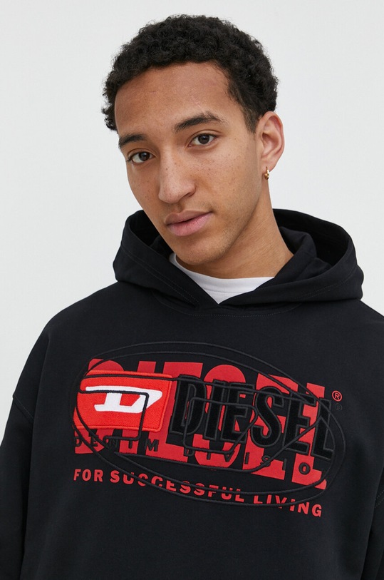 Diesel bluza bawełniana czarny A12153.0IAJH