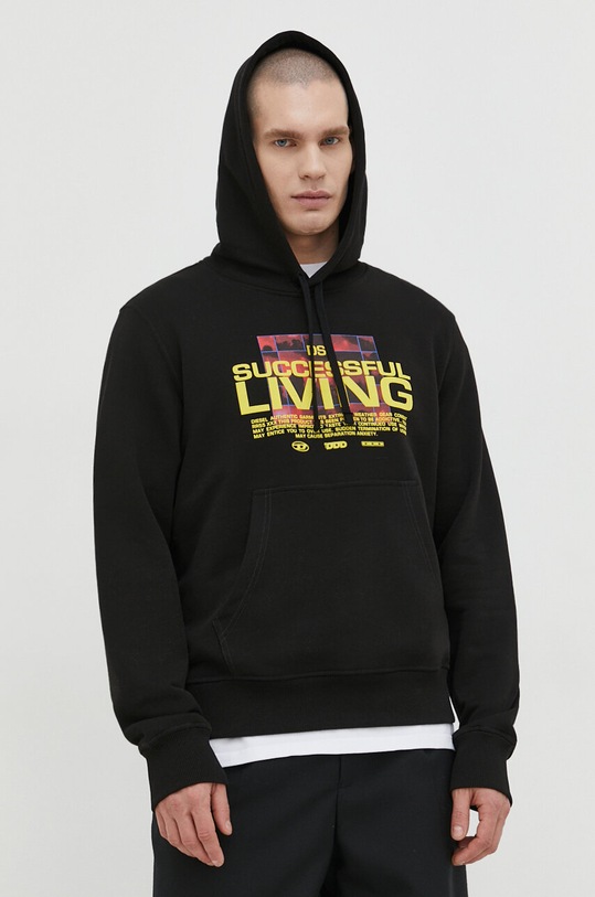 Diesel bluza bawełniana nadruk czarny A12276.0IEAX