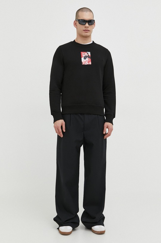 Diesel hanorac de bumbac A12285.0IEAX negru SS24