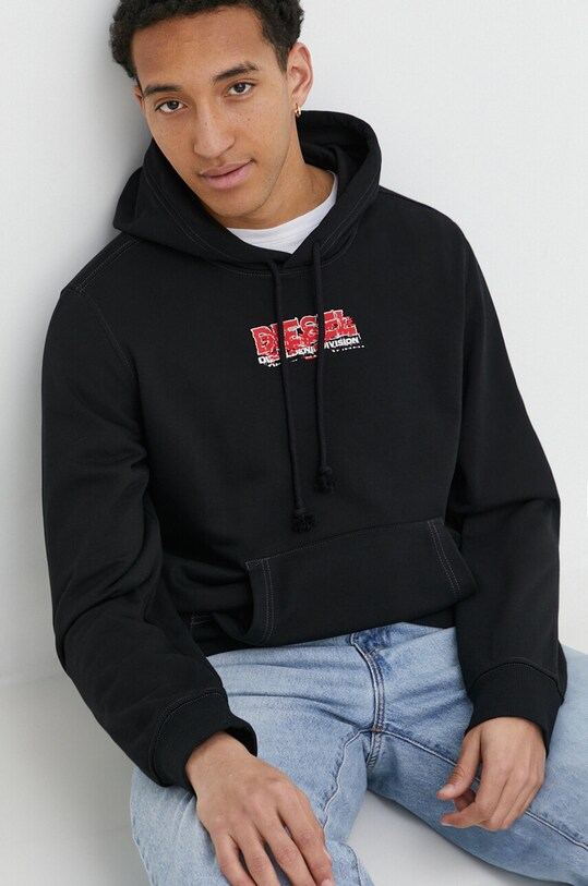 Diesel bluza nadruk czarny A12513.0HAYT