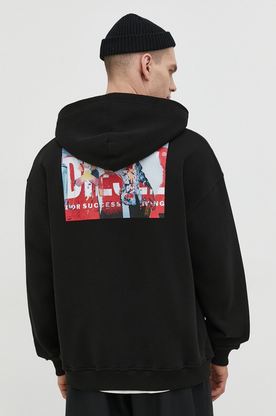 Diesel hanorac de bumbac print negru A12752.0IEAX