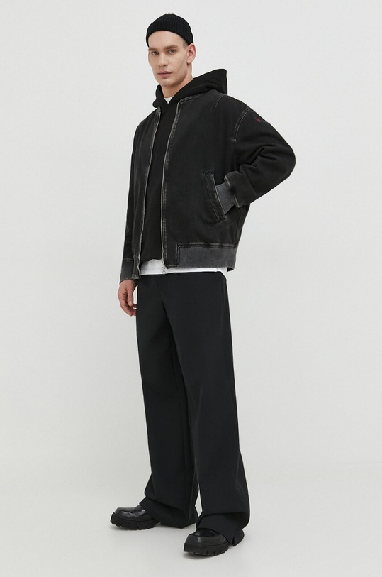 Diesel hanorac de bumbac A12752.0IEAX negru SS24