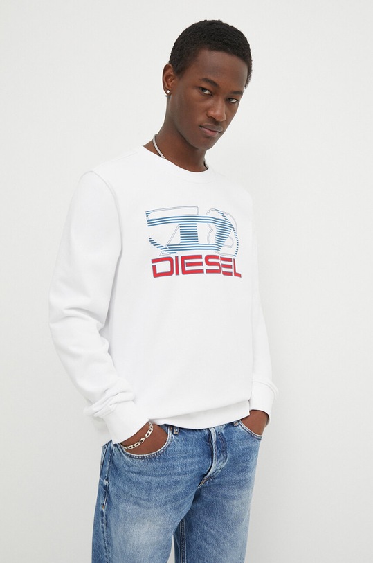 Diesel bluza S-GINN-K43 pozostałe biały A12508.0HAYT