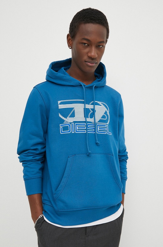 Diesel bluza z kapturem niebieski A12516.0HAYT
