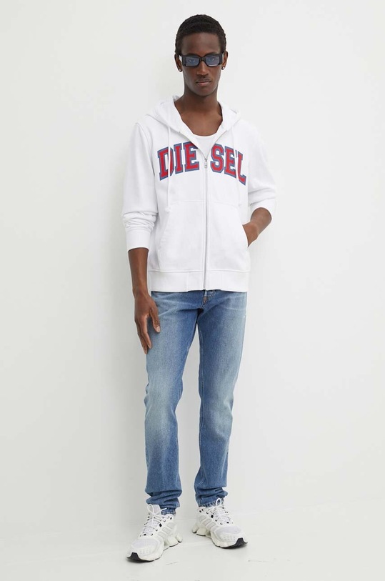 Mikina Diesel S-GINN-HOOD-ZIP-K12 A12520.0HAYT biela SS24