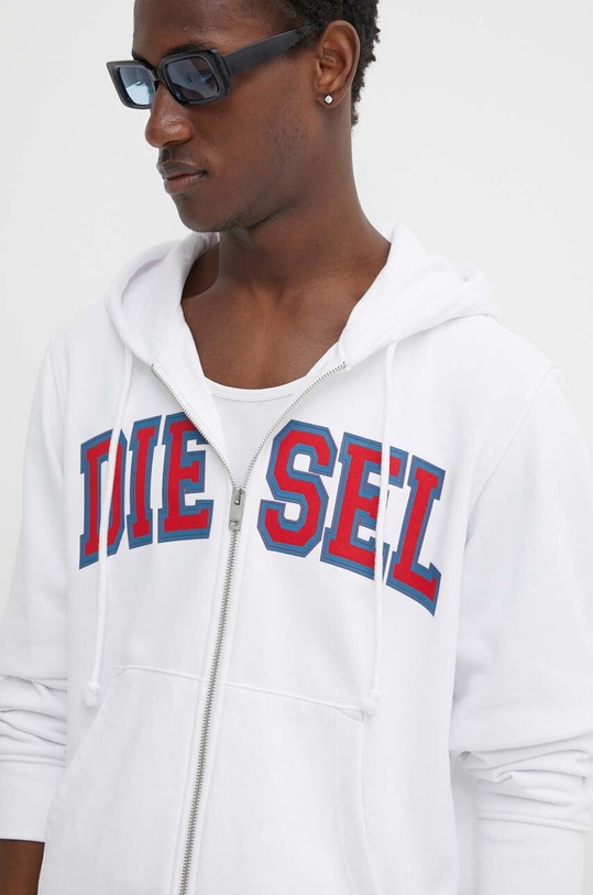 Mikina Diesel S-GINN-HOOD-ZIP-K12 biela A12520.0HAYT