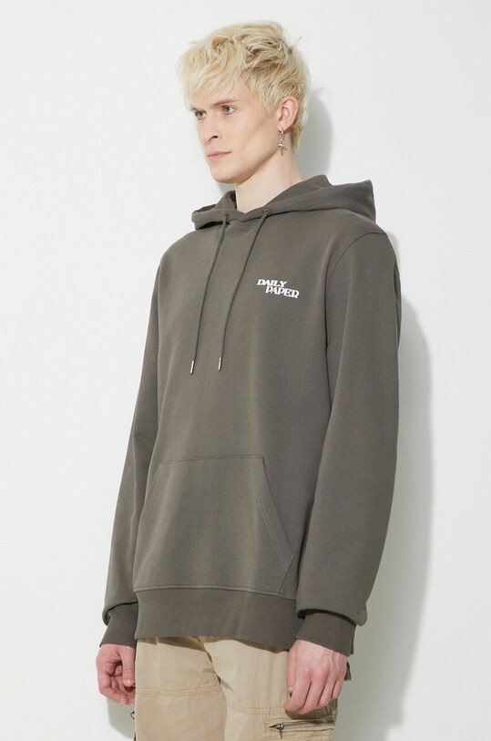 Pamučna dukserica Daily Paper Hand In Hand Hoodie zelena 2411101