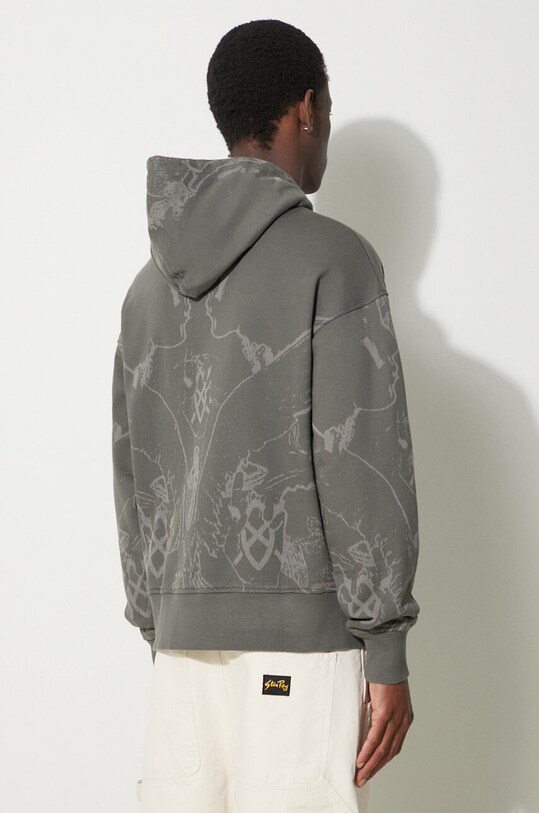 Odzież Daily Paper bluza bawełniana Secret Rhythm Oversized Hoodie 2411005 zielony