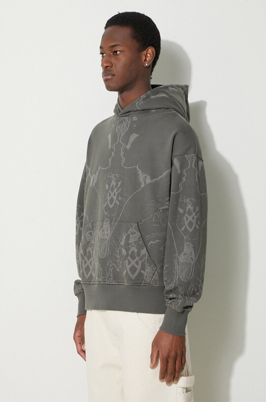Daily Paper bluza bawełniana Secret Rhythm Oversized Hoodie zielony 2411005