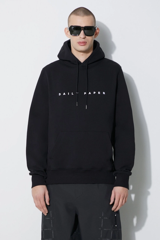 Daily Paper cotton sweatshirt Alias Hood - New black 2021109