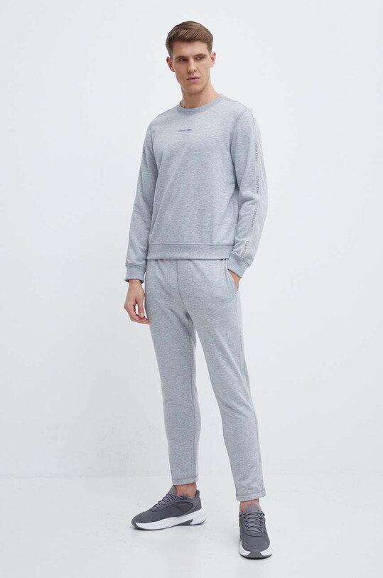 Dukserica za trening Calvin Klein Performance 00GMS4W337 siva SS24