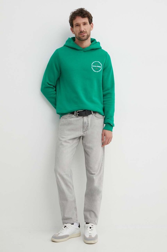 Mikina Tommy Hilfiger MW0MW34381 zelená SS24