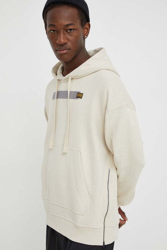 Bavlnená mikina G-Star Raw bavlna béžová D24373.D557