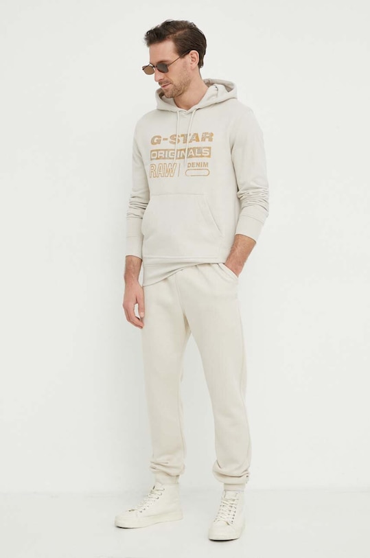 G-Star bluza bawełniana D24414.D562 beżowy SS24