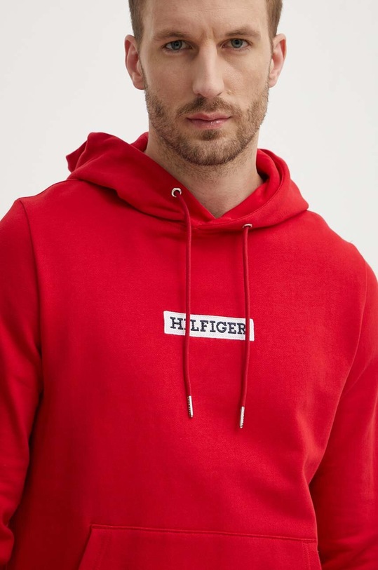 Pamučna dukserica Tommy Hilfiger crvena MW0MW34379