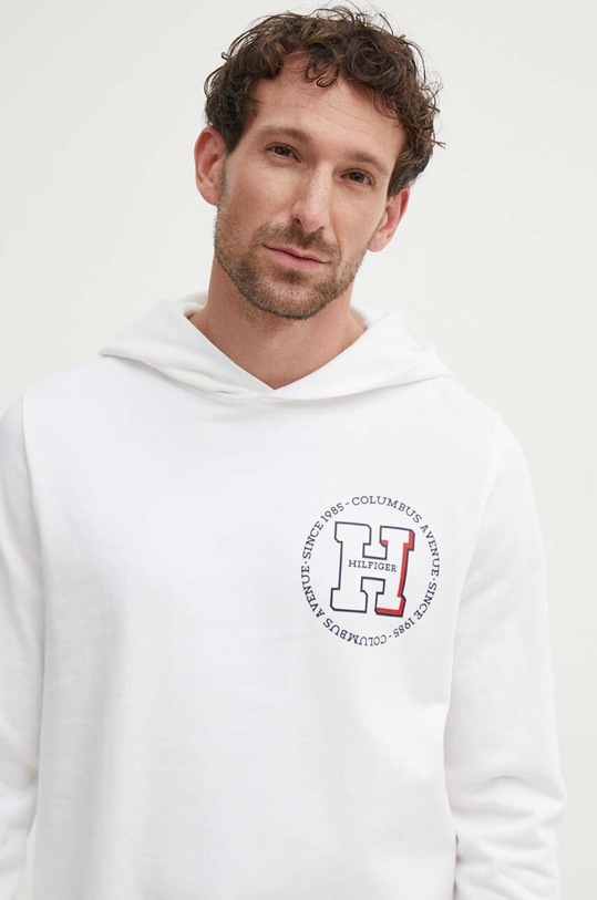 Pamučna dukserica Tommy Hilfiger bijela MW0MW34383