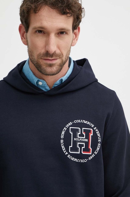 Pamučna dukserica Tommy Hilfiger mornarsko plava MW0MW34383