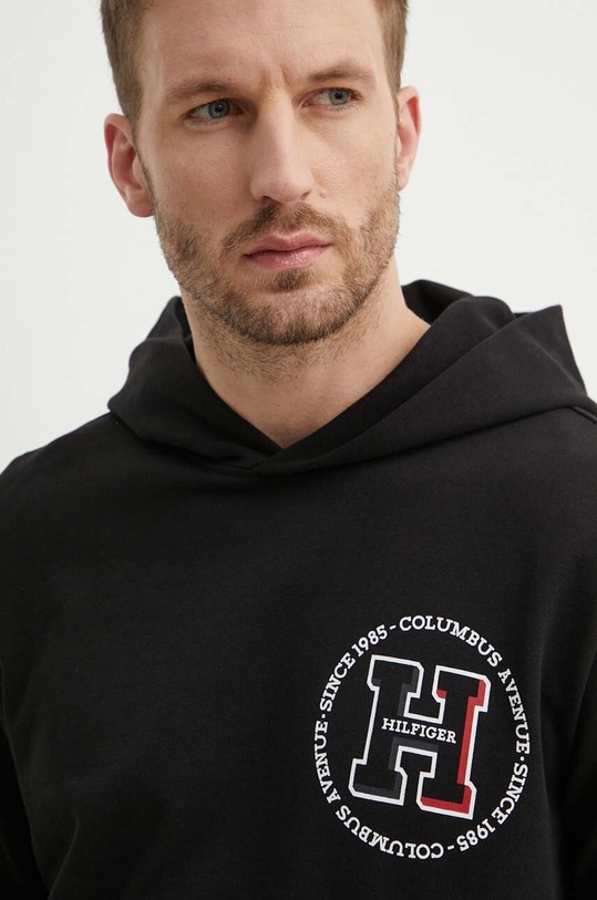 Tommy Hilfiger hanorac de bumbac negru MW0MW34383