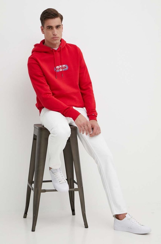Μπλούζα Tommy Hilfiger MW0MW34445 κόκκινο SS24