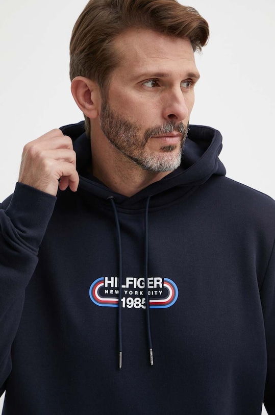 Mikina Tommy Hilfiger s kapucí námořnická modř MW0MW34445