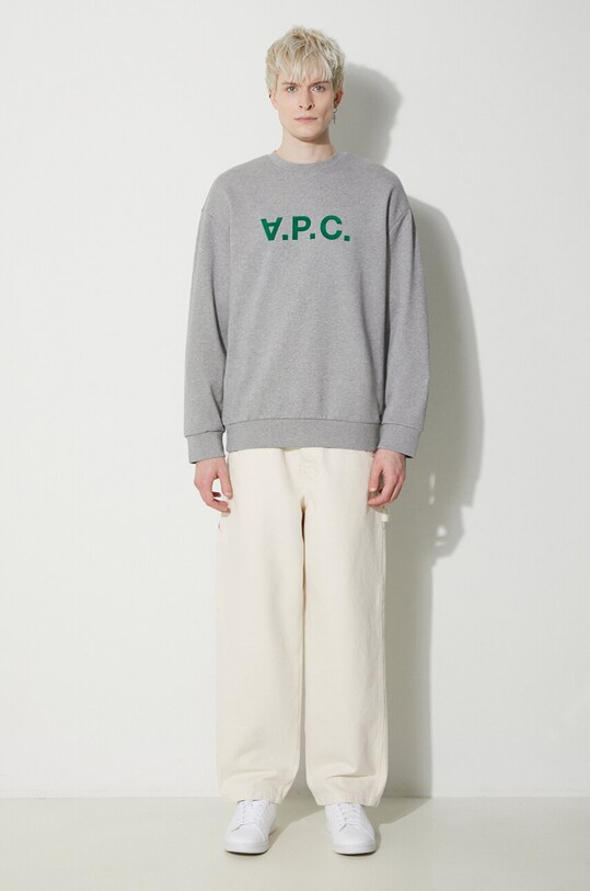 A.P.C. bluza bawełniana Sweat Eliot COFDX.H27836.PLB szary SS24