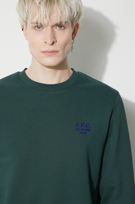 A.P.C. cotton sweatshirt Sweat Rider COGVG.H27699.KAG green