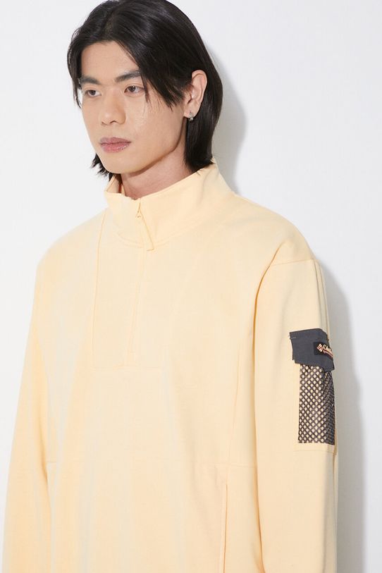 Суичър Columbia Painted Peak изчистен жълт 2074521