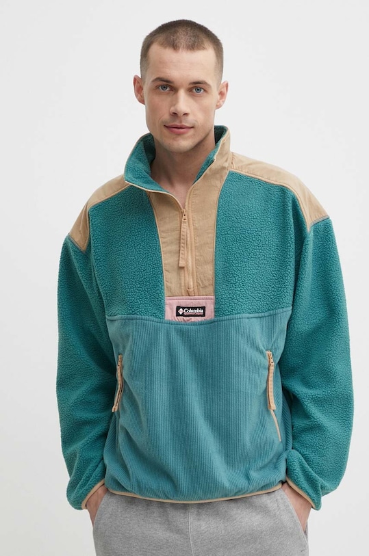 Mikina Columbia Riptide bez kapuce tyrkysová 2074561