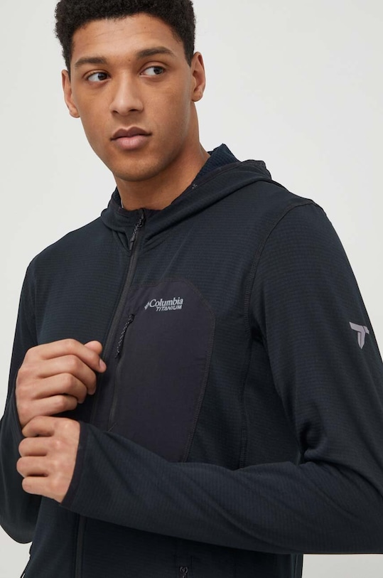 Columbia sportos pulóver Triple Canyon elasztánnal fekete 2078872