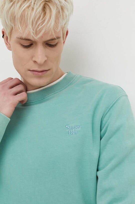 Superdry bluza bawełniana turkusowy M2013242A.NQ6