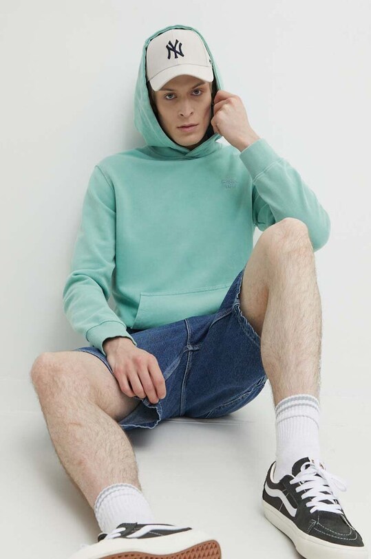 Хлопковая кофта Superdry хлопок бирюзовый M2012362A.NQ6