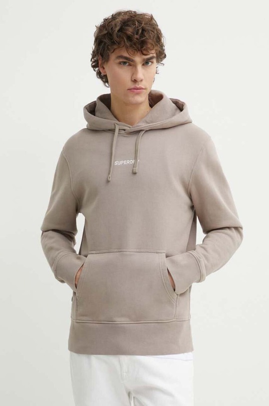 Superdry hanorac de bumbac imprimeu bej M2013518A.1PC
