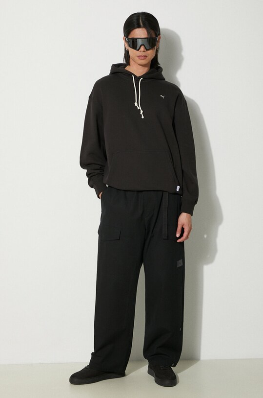 Pamučna dukserica Puma MMQ MMQ 624011 crna SS24