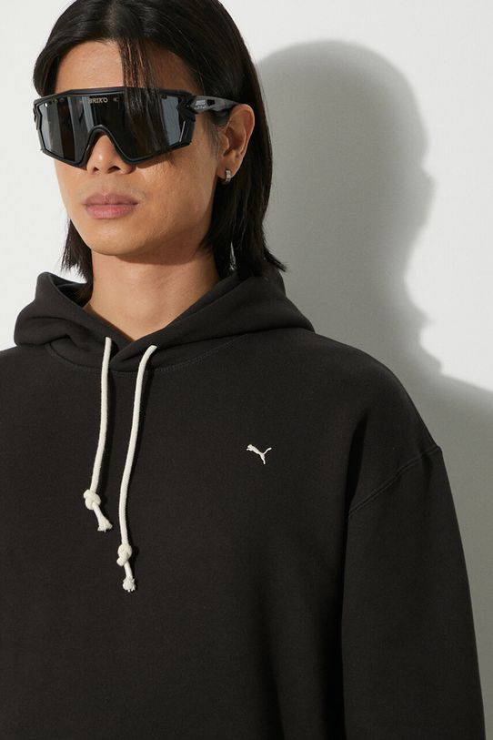 Βαμβακερή μπλούζα Puma 624011 μαύρο