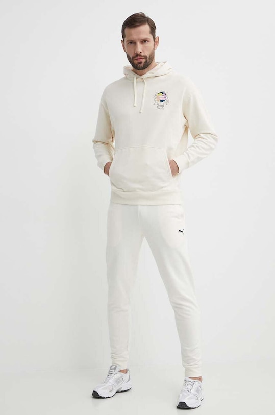 Puma hanorac de bumbac 624361 bej SS24