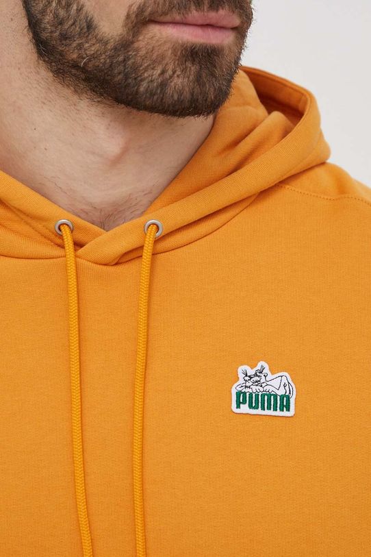 Puma bluza bawełniana 625036 pomarańczowy