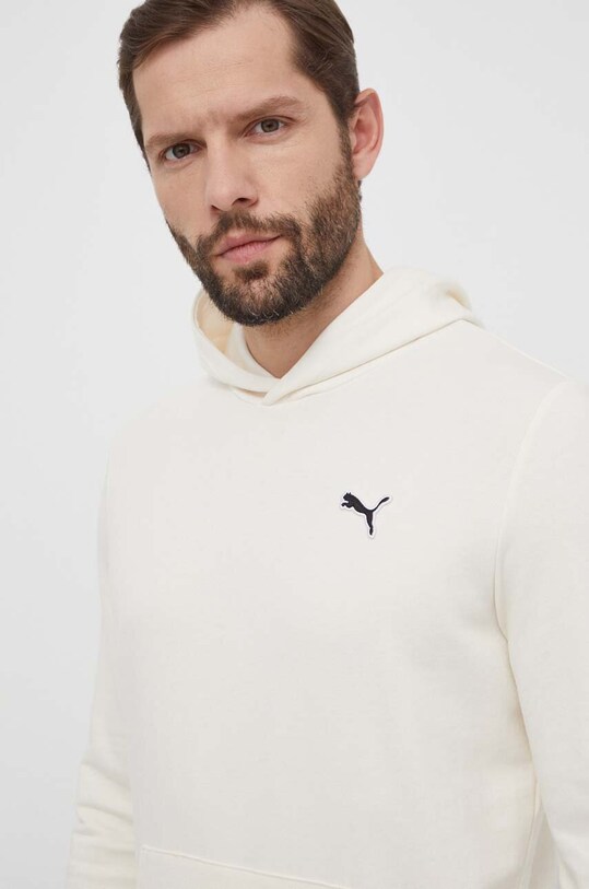 Хлопковая кофта Puma с капюшоном бежевый 675978